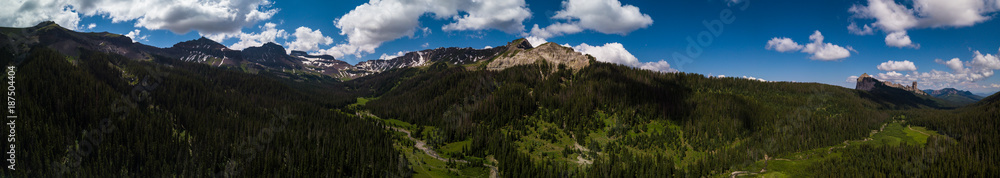 San Juan Mountains aerial panorama Colorado