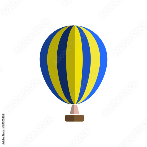 Hot air balloon icon. Cartoon illustration of hot air balloon icon for web design Flat Vector EPS