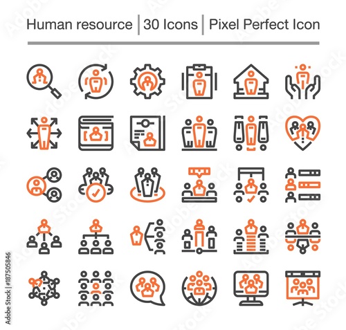 human resource line icon,editable stroke,pixel perfect icon