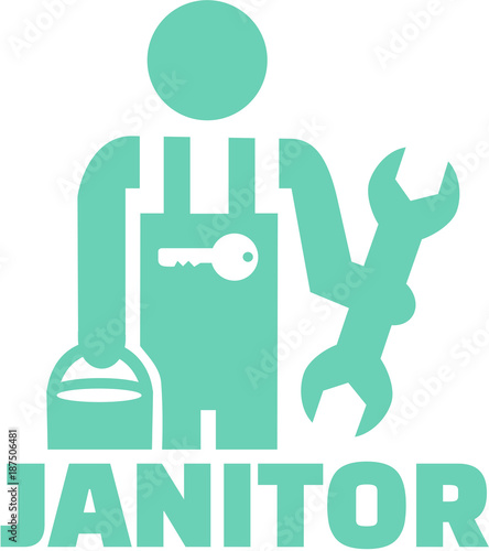 Janitor pictogram job title