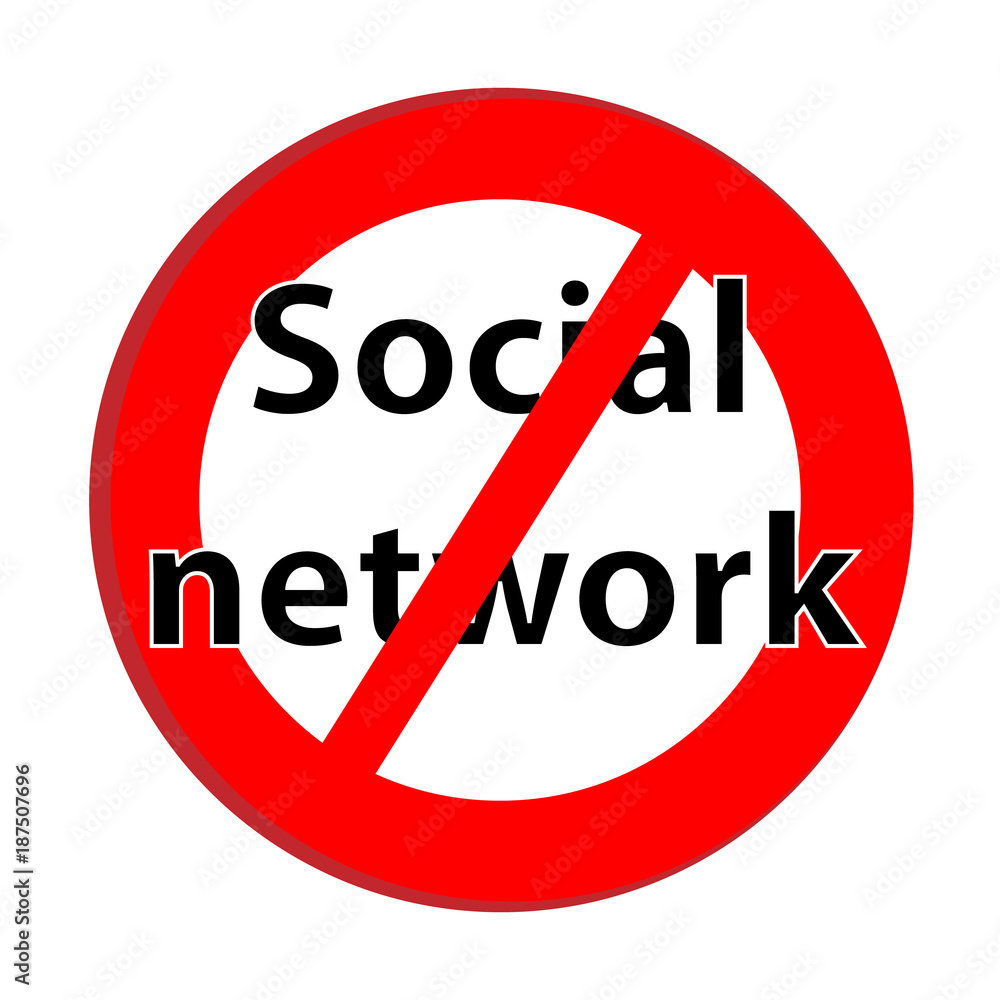 No social network symbol isolated on white backgroun No social network symbol isolated on white backgroun