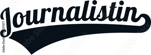 Journalist word retro style german