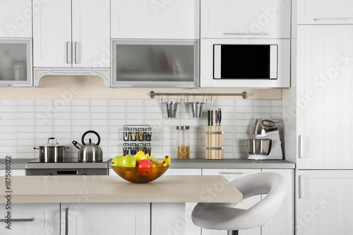 Modern kitchen interior wit...