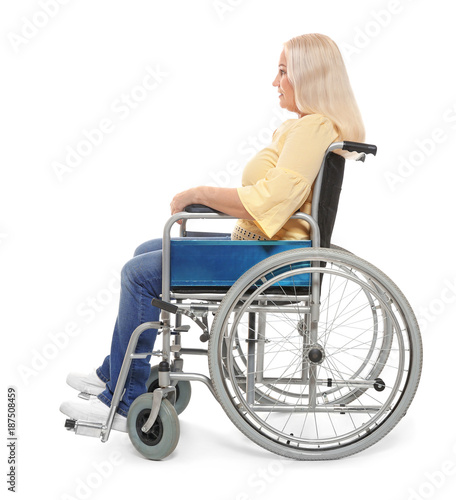 Mature woman in wheelchair ...
