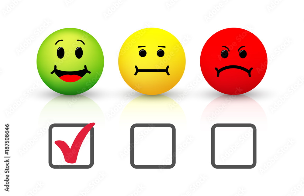 Smiley icon. Emoticons positive, neutral and negative. Vector ...