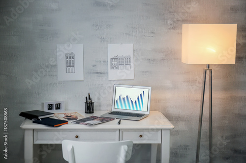 Comfortable workplace with ...
