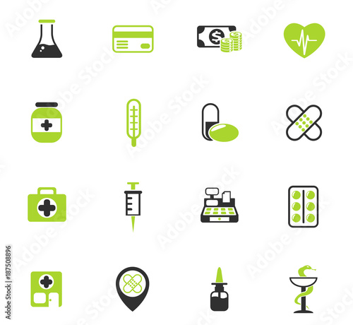 drug store color icon set