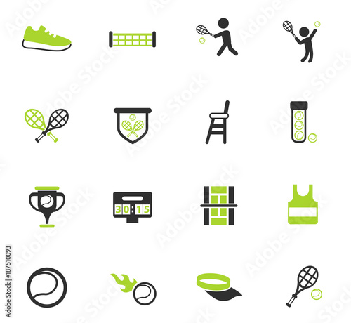 tennis icon set