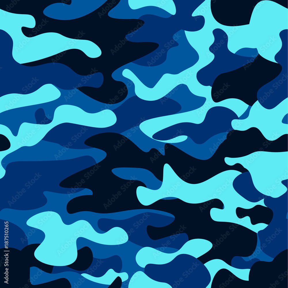 Camouflage seamless color pattern. Army camo, for clothing background