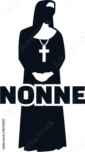 Nun silhouette job title german