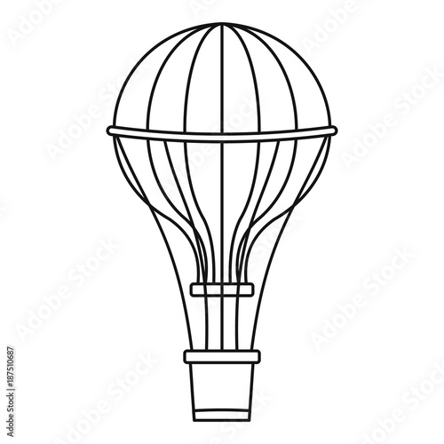 Aerostat balloon icon, outline style