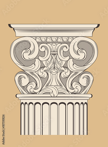 vintage ba-rocco  rococo column 