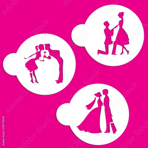 Love stencil cards