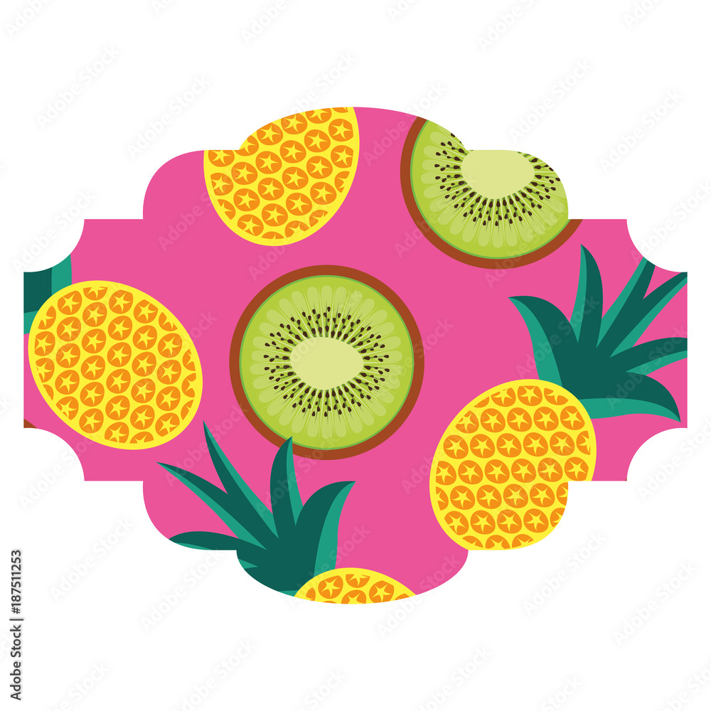 frame with fruits pattern background frame with fruits pattern background