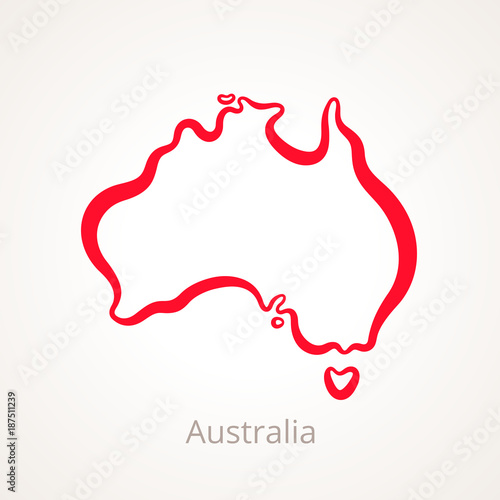 Australia - Outline Map