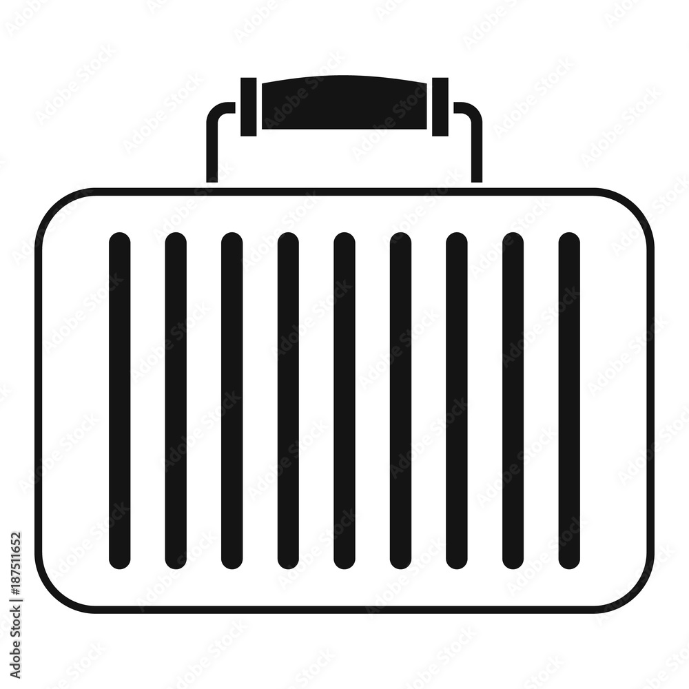 Briefcase icon, simple style Briefcase icon, simple style