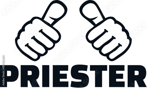 Priest pastor with thumbs german