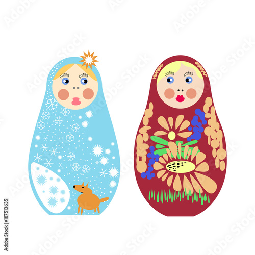Set of Russian nesting dolls, Matryoshka