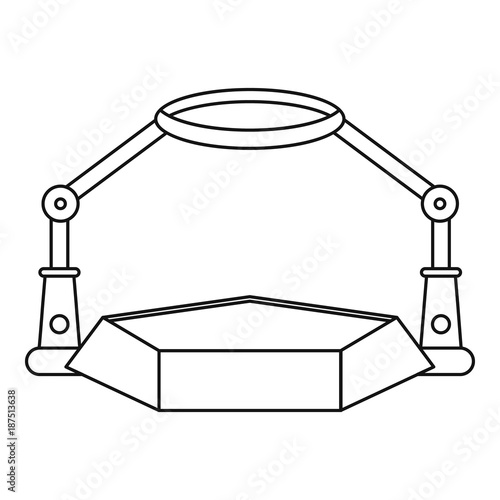 Table magnify icon, outline style