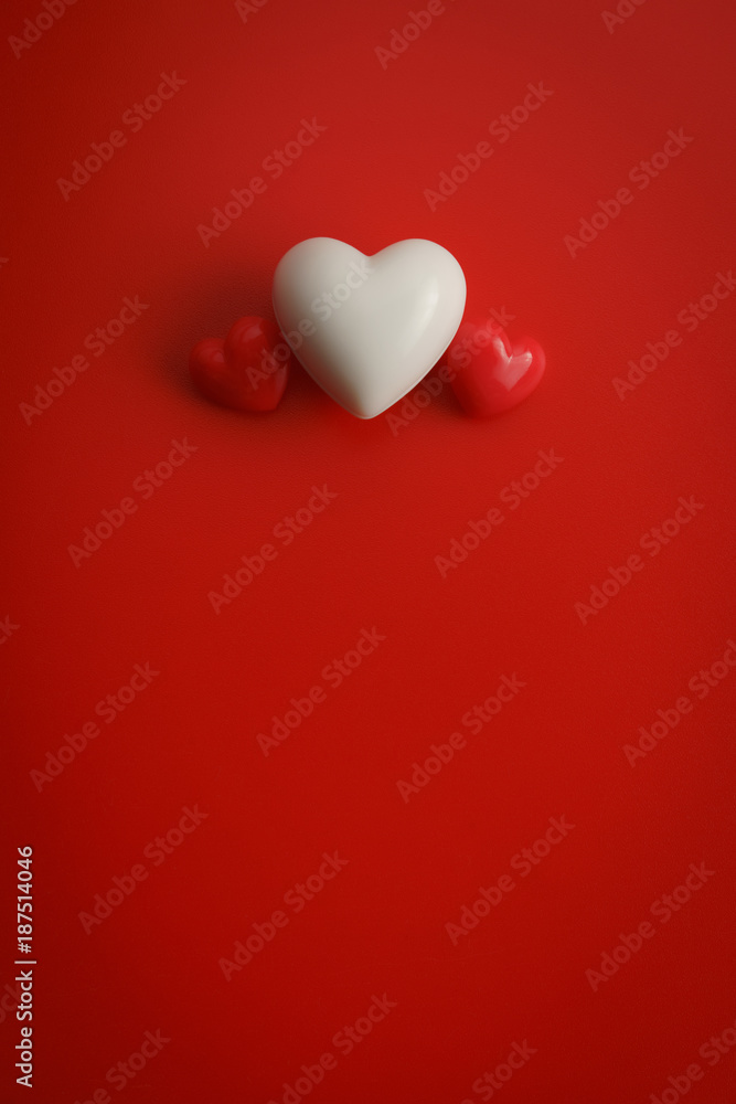 Valentines heart on a red background.Happy Valentines Day background. Can be used for celebrations valentines day.