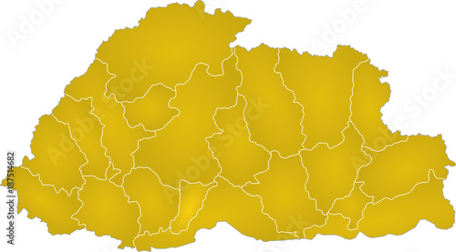 Vector map of Hungary regions 