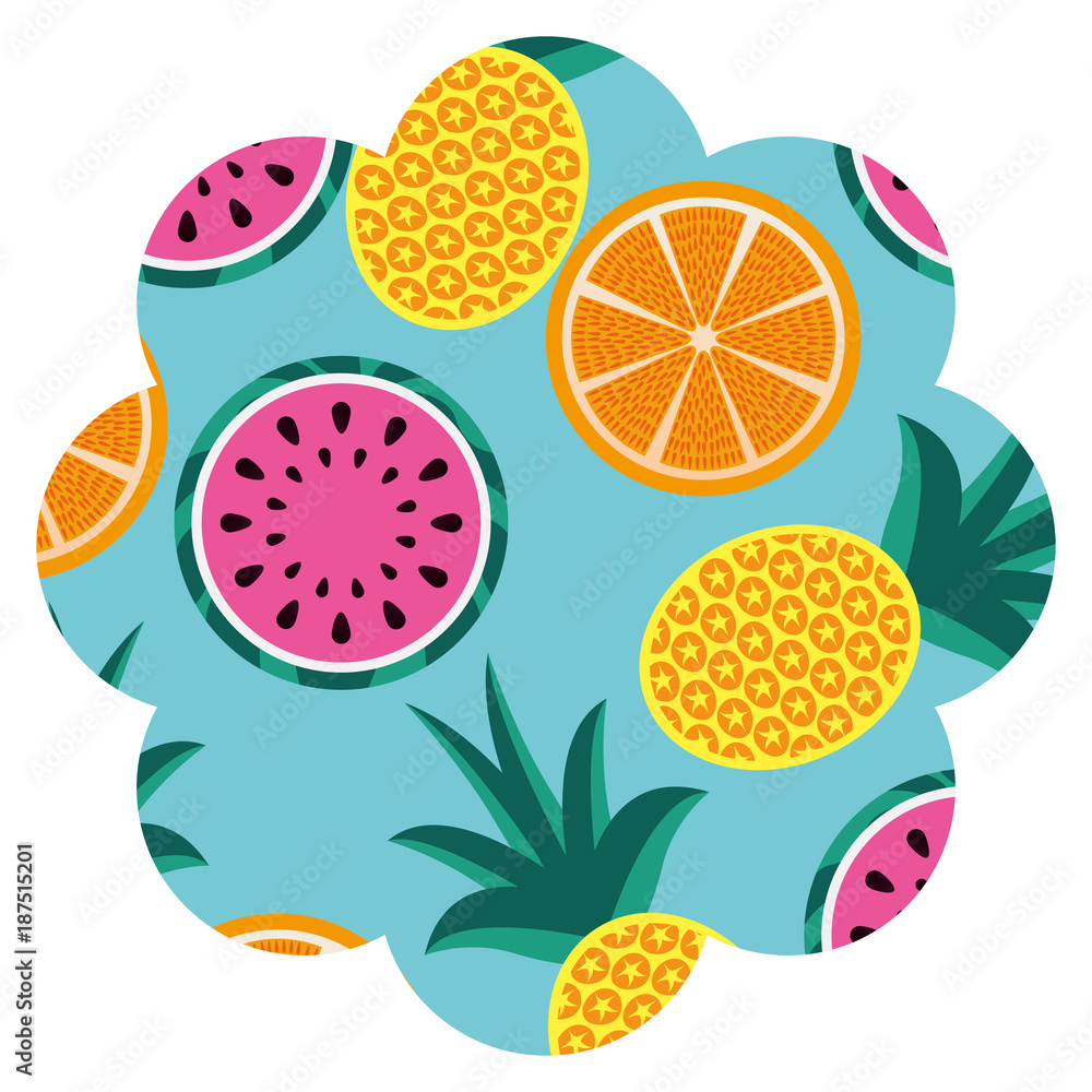 frame with fruits pattern frame with fruits pattern