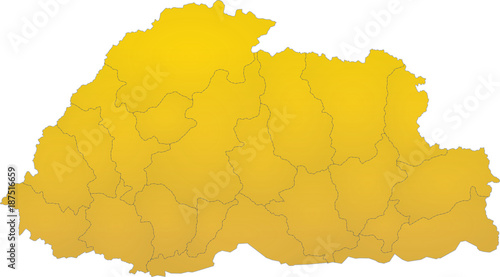 Vector map of Hungary regions 