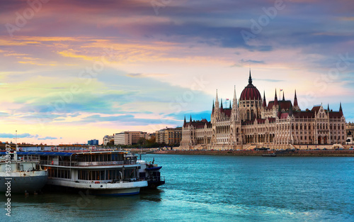 Parlament in Budapest is hungarian landmark