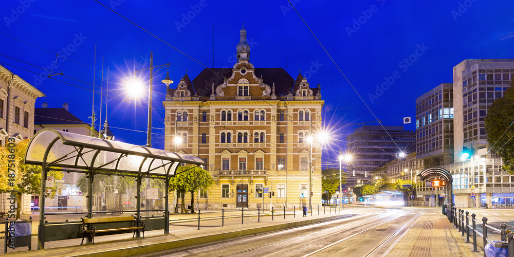 Image of streets in light of Szeged