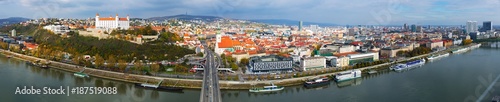 Image of view on downtown with Castle