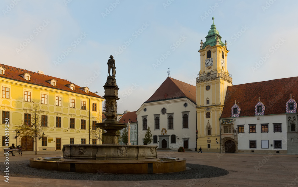  Main Square in Bratislava historic city center