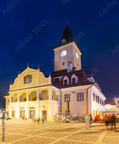 Brasov Town Hall at night
