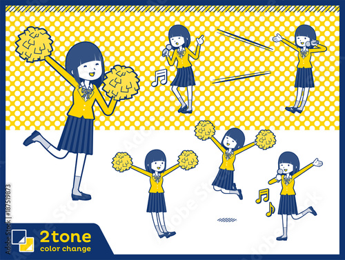 2tone type school girl Blazer_set 07