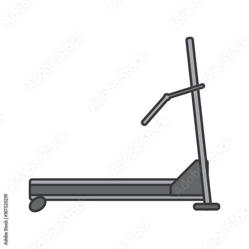 Gym treadmill machine icon