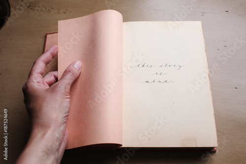 concept of reflecting on one's life as if it is a story in a book