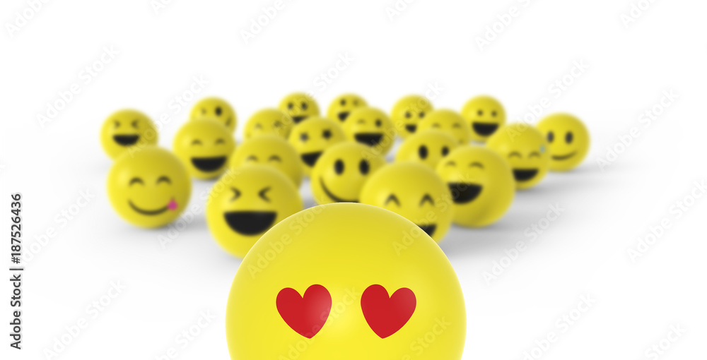 Smileys freuen sich über Verliebtheit Smileys freuen sich über Verliebtheit