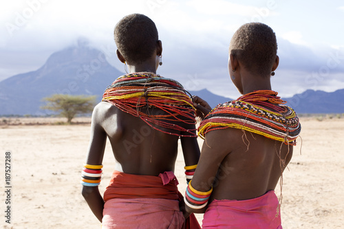 Two girls from Rendille Tribe. photo