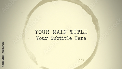 Typewriter Title Sequence
