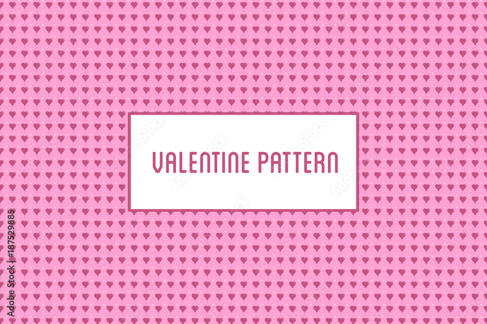 Vector hearts and flowers pattern. Design of hand drawn objects for St. Valentine's day, wedding