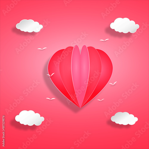 Walentynkowy balon w kształcie serca