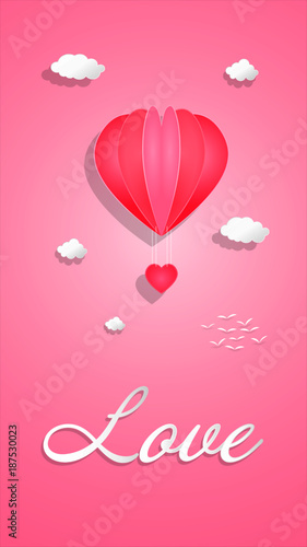 Walentynkowy balon w kształcie serca