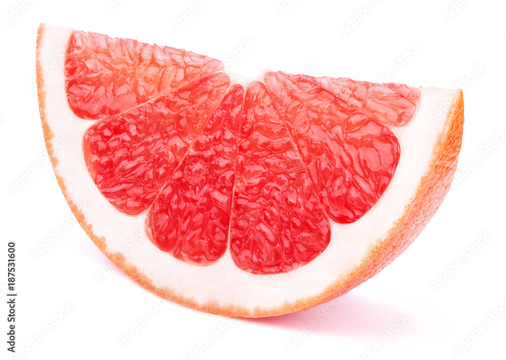 Grapefruit slice isolated on the white background with clipping path Grapefruit slice isolated on the white background with clipping path