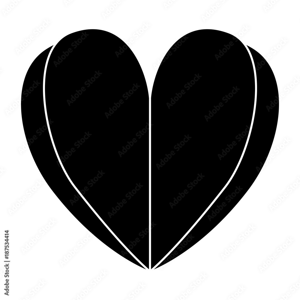 heart love silhouette decorative vector illustration design heart love silhouette decorative vector illustration design