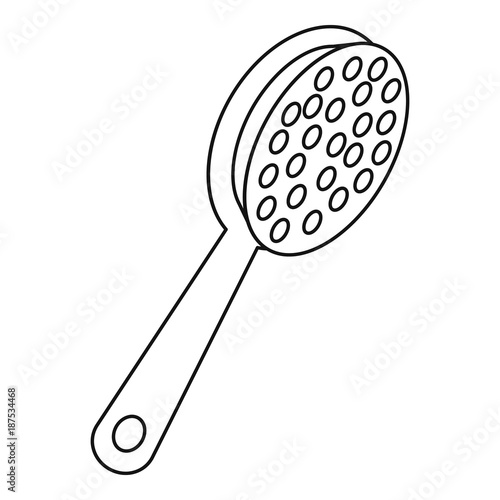 Pedicure tool for heels icon, outline style