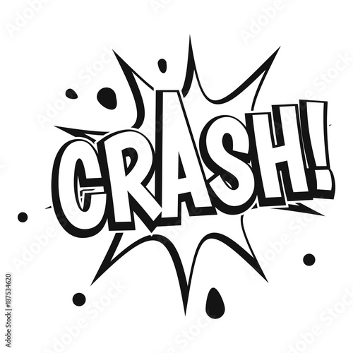 Crash explosion icon, simple style