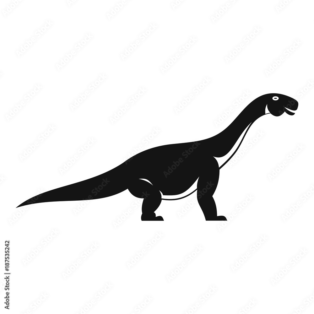 Titanosaurus dinosaur icon, simple style