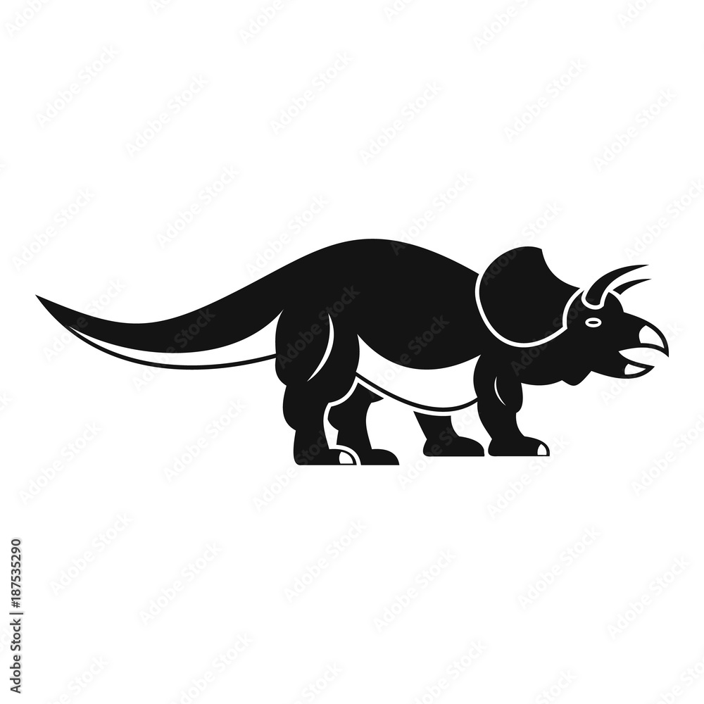Styracosaurus icon, simple style