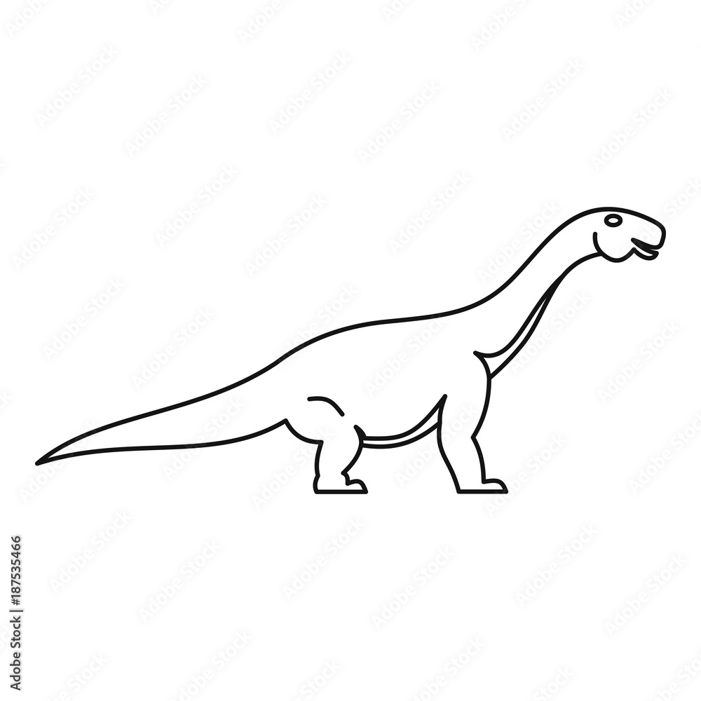 Titanosaurus icon, outline style