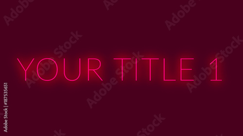 Glowing Roll Up Title