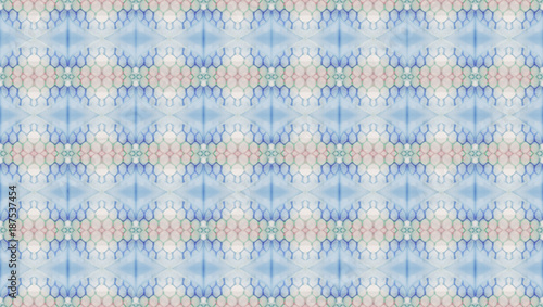 Macro image of pale blue honeycomb like pattern inside ancient kaleidoscope photo